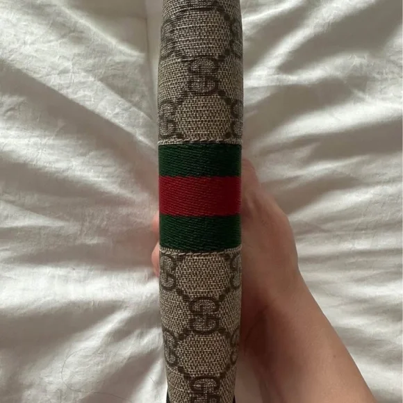 Gucci Signature Brown and Green Wallet - Picture 4 of 6